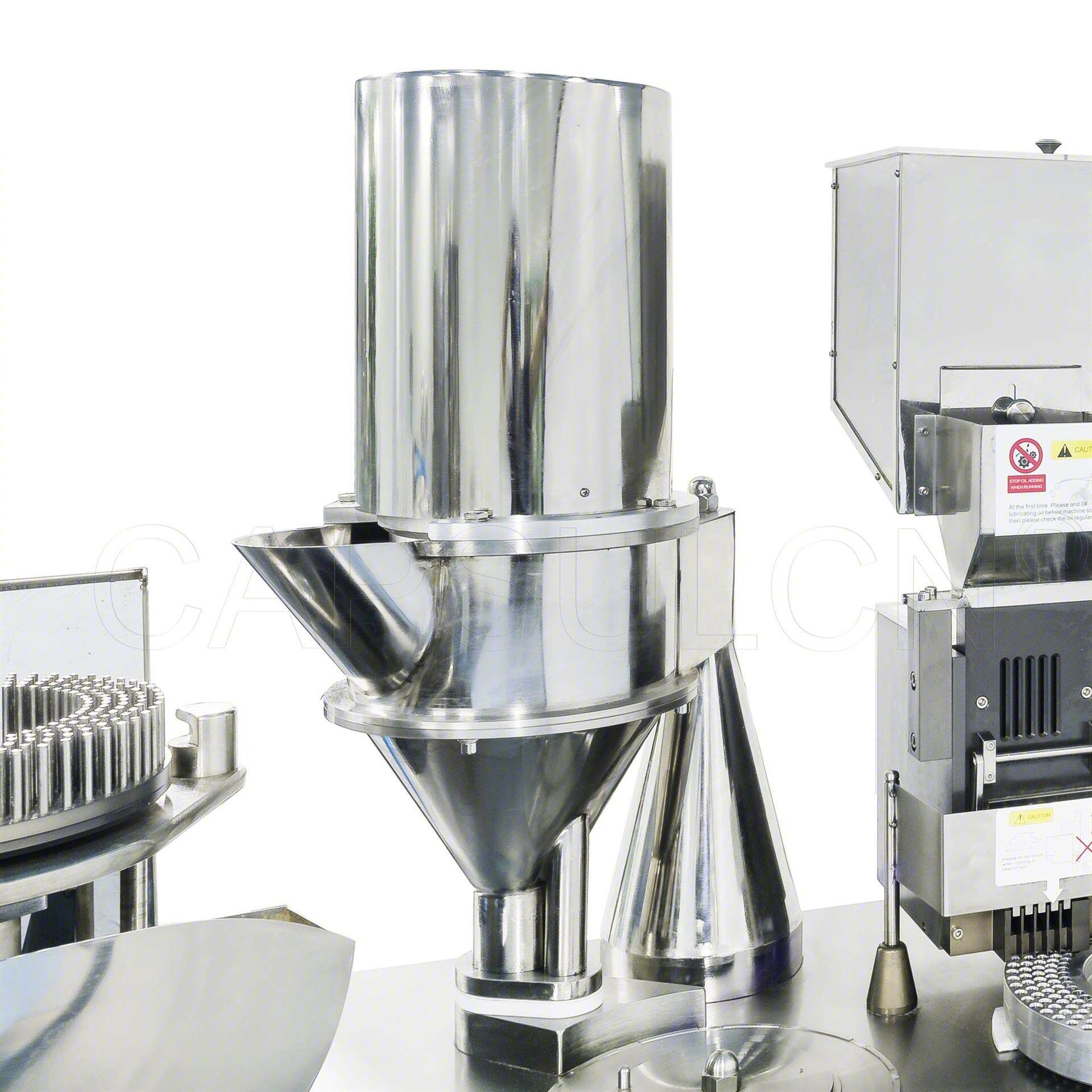 powder hopper for automatic fillers